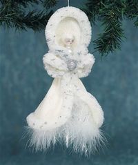 De Carlini Snow Queen Italian Mouthblown Glass Christmas Ornament