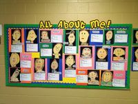 All about me unit. A step-by-step with self-portrait directions. Beginning of the year writing and drawing activity for kindergarten, first grade, and second grade. Bulletin board idea for back to school, meet the teacher, curriculum night, back to school night, open house, parent teacher conferences, and more! To learn more about "My Year in Bulletin Boards!", visit www.tunstallsteachingtidbits.com