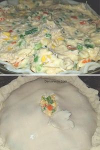 Easy to make #Chicken #PotPie with about 4 total ingredients. #CannedChicken Or #FreshChicken your choice. #recipe #easyrecipe #weekdaymeal #Oven meal. Fast and fabulous recipe