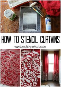 How to stencil curtains (or any fabric)