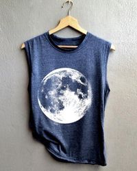 Tops Summer Earth Printed Women Vest Shirt, Light Grey / US6