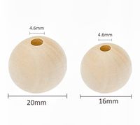 Wood beads are a popular craft supply. There are so many different ways to use these beads. We are offering two different sizes. The larger bead is a 20mm and the smaller bead is a 16mm. Our beads are made from natural raw materials.