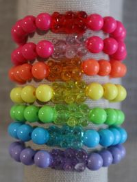 Gummy bear beaded bracelet. Stretchy Bracelet.