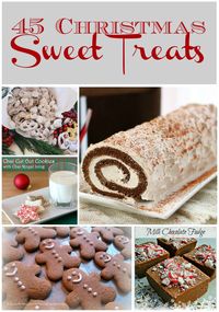 Christmas- 45 Christmas Sweet Treats from LifeAfterLaundry.com Oh and by the way, since Christmas and thanksgiving are rounding near, I will be pinning lots of cheerful and delicious pins. Follow my board 'Holidays' to get all of my Christmas and thanksgiving pins!