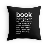Black Book Hangover Meaning Throw Pillows
