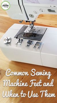 If you’re new to sewing, you may have just started with the standard presser foot that comes on the machine and haven’t yet changed it out. Most machines comes with several different presser feet that can make some aspects of sewing much easier.