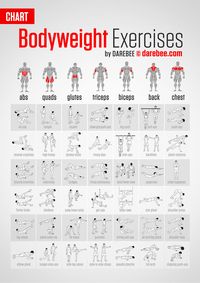 Bodyweight Exercises + Muscle Map. #exercisechart #bodyweightexercises #noequipmentworkouts #noexcuses #fitness #bodybuilding