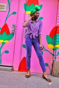 Colorful style blogger provides women with tips on how to put together monochromatic ensembles with 7 monchromatic outfit ideas that are far from boring. // street style monochromatic outfits, classy monochromatic outfit ideas, purple outfits