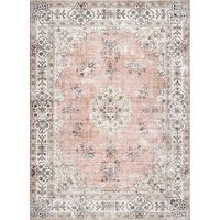 nuLOOM Banks Machine Washable Faded Vintage Beige 5 ft. x 8 ft. Indoor Area Rug | The Home Depot Canada