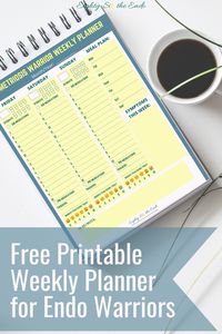Track your symptoms and pain with a functional weekly spread.