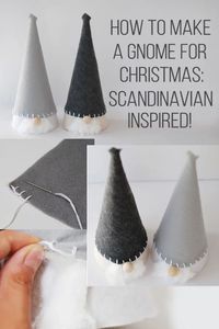 I love Nordic inspired crafts – including these delightful Christmas gnomes! They are very easy to make with paper cones and felt.