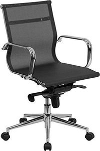 Mesh back executive office chair upscale appearance to your home or office. Mid-pivot knee tilt. It has dual paddle controls to easily adjust the chair for height and tilt. #ExecutiveChair #OfficeChair #DeskChair