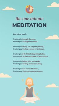 Within the 1440 minutes in a day, you can always find one of those precious minutes to do do this effective one-minute meditation.