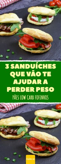 3 sanduíches que vão te ajudar a perder peso #baixocarboidrato #dieta #lowcarb #paolowcarb #paosaudavel #perderpeso #receitalowcarb #sanduichesaudavel