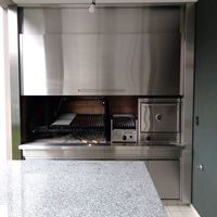 Frente integral para parrilla construido en Acero inoxidable compuesto por Tapa guillotina contrapesada manual de Subir, paño fijo superior sobredimensionado y bajo parrilla con mix cajones y hoja de abrir -
CONTACTANOS:
📱:11-6183-9756
📱:11-5829-5757
📱:11-2836-5974
📱:11-2846-9481
ENVIA TUS PLANOS:
📩info@spagliocca.com.ar
➡️www.spagliocca.com.ar