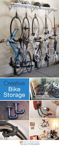 Creative Bike Storage • A round-up of the best bike storage we could find with many tutorials!