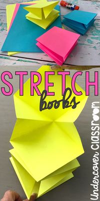 You can make a book that stretches from three pieces of square paper. My students love these! Here's a photo-packed tutorial to get you started.