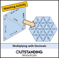 Multiplying with Decimals Matching Activity by Outstanding Resources