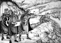 Offa, Christian successor to the pagan Penda overseeing work on the long trench - Offa's dyke - that was meant to keep out Mercia's western neighbours, the Welsh Source: http://www.englandandenglishhistory.com