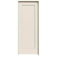 JELD-WEN Madison 30-in x 80-in Primed 1-Panel Square Hollow Core Primed Molded Composite Right Hand Single Prehung Interior Door in the Prehung Interior Doors department at Lowes.com