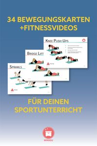 Für zu Hause und die #Turnhalle. Unsere #Unterrichtsreihe „Vom Fitnesstrend zum eigenem Workout“ beinhaltet 34 #Bewegungskarten und dazu passende Videos, mit einem klaren Ziel: das eigene #Workout erstellen! Zu der häufigen Frage: Ja, ihr dürft den Kids die Karten/Videos zur Verfügung stellen. (Es handelt sich hierbei nicht um spezielles Corona-Material, das nach der Epidemie nicht zu gebrauchen wäre. Die Unterrichtsreihe ist vielfach erprobt und lässt sich im Regelunterricht super umsetzen.)😊