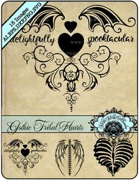 Gothic Tribal SVG Gothic Heart SVG Tribal Heart by withwildabandon