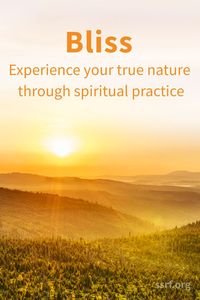 Bliss is a superlative state which is far beyond happiness, we can experience it by doing spiritual practice. The quality and quantity as well as the duration of the experience of the Bliss are directly proportional to the stage of our spiritual evolution.