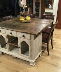 From Buffet to Rustic Kitchen Island #diy #home #homedecor #furniture