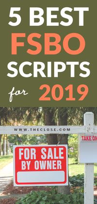 For sale by owner homes are the perfect leads! You already know they're ready to sell.. all you need to do is convince them you're the right real estate agent for the job. Get 5 GREAT #free FSBO scripts you can use to generate more leads. #fsbo #scripts #templates #agent #realestate #resource #tips #leadgeneration #theclose