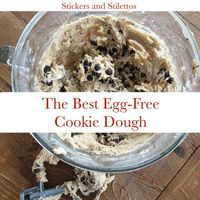 Delicious egg and butter free cookie dough! Feel free to sample dough before baking!