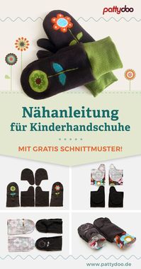 Kostenloses Schnittmuster Kinderhandschuhe Fäustlinge nähen