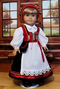 Swedish Dirndl Folk Costume made for American Girl Kirsten | by Keepersdollyduds