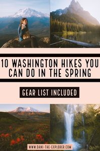Washington hiking is some of my favorite hiking in North America! This blog will walk you through all the best Washington state travel photography spots, hikes, waterfalls and more for early season exploring. Save for your spring adventures! | PNW Hikes | Washington state photography | PNW adventures | #waterfall #washington #PNW #PacificNorthwest #bucketlist #travel #USA #adventure #outdoors #mountrainier #mountsthelens #spokane #cascademountains #mountbaker #hiking #instagram #photography