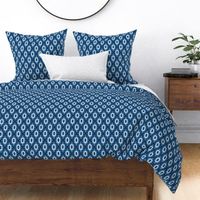 Blue Moroccan Geometric MeyerClark Fabric | Spoonflower