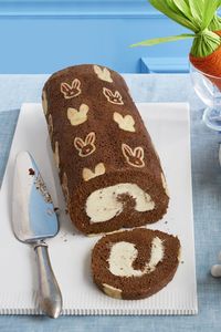 Bunny Chocolate Swiss Roll - easter cakes