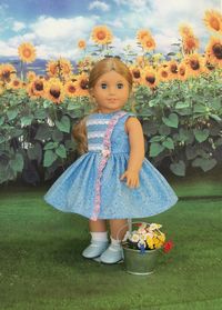 Fits Like American Girl Doll Clothes / Heartland Country Girl Doll Dress by Farmcookies / 18 Inch Doll Clothes For American Girl