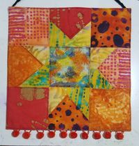 Sunny Wonky Star Wall Hanging - QUILTING