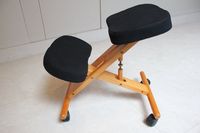 The kneeling chair promotes healthier positioning for your body which relieves your spine of the compression when sitting in a office chair SKU: ap54802-chbk #KneelingChair #DraftingChairs #DraftingStools