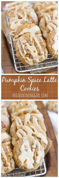 Chewy (not-cakey!) pumpkin cookies, loaded with spice, flavored with coffee, and drizzled with a coffee glaze! Your favorite fall beverage in cookie form.