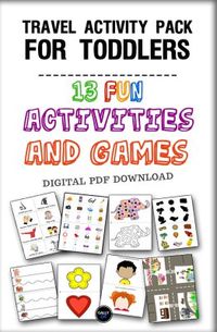 Toddler Travel kit for car and plane journeys. Make car trips and flights stress-free with a toddler! Over 13 different activities and game to keep toddlers busy and mom and dad happy! #travelactivitykit #toddlers #toddlerlife #toddler #familytravel