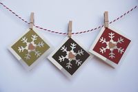 Christmas card set of 3 mini card tag by Incartesimo on Etsy, €3.50