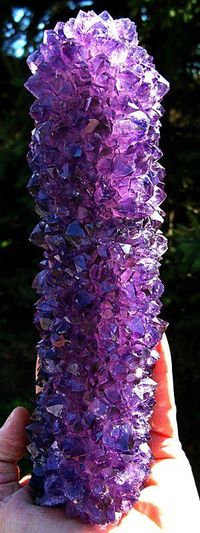 9.5 inch tall amethyst stalactite, Uruguay. Amazing Geologist