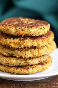 Carrot Zucchini Chickpea Fritters
