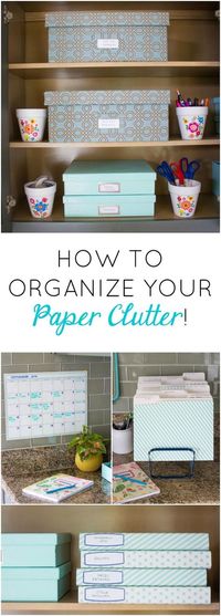 Love these simple tips for organizing your paper clutter!