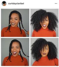 Twist out on natural hair
