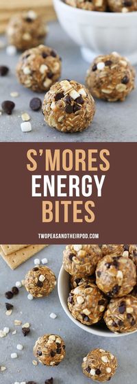 S'mores Energy Bites are a healthy snack that you can eat on the go. Kids and adults love these protein energy balls. You don't need a campfire to enjoy these delicious s'mores treats!