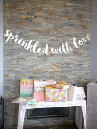 sprinkled with love - baby shower idea