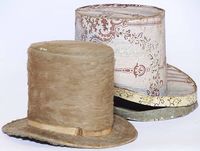 1840s beaver hat. Philadelphia label.