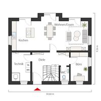 Raumgrundfläche: 74,00 m2