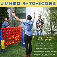 Jumbo 4-To-Score Game Set - Giant Sized Fun for Kids and Adults - 4 Feet Tall.. Hours of Fun for all ages. Adult Games. Outdoor events. Camping, Summer, Fall, Spring Activities and Fun. #rvliving, #rvlife #rving Camping Games for Kids. #campingwithkids #kidstent ----> Your visit supports www.indoorsy-outside.com, thank you! https://amzn.to/2x4d1iq